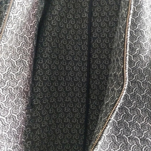 Eileen Fisher Zip-Up Pattern jacket black & white organic cotton PL Office - Picture 12 of 12